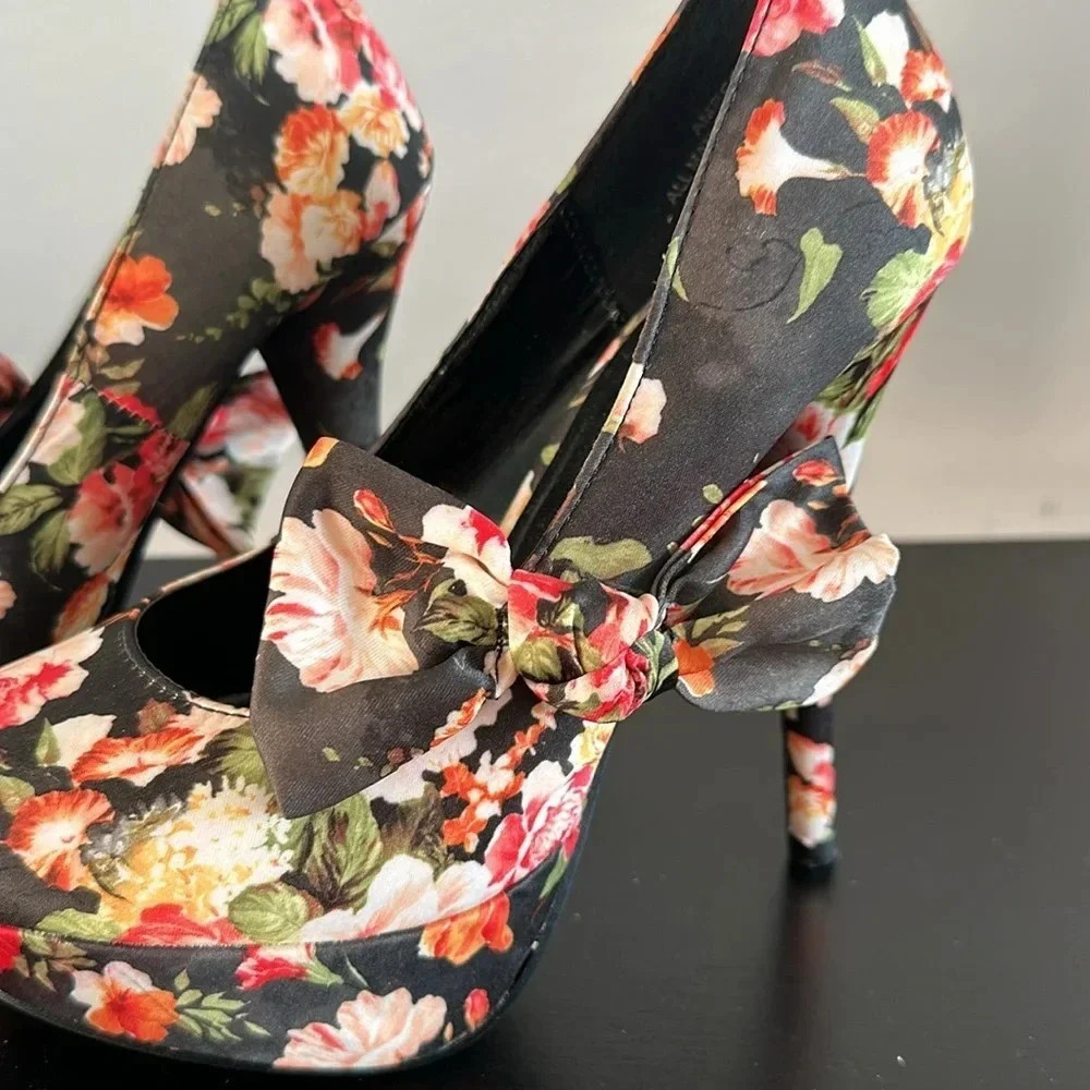 RCK Bella‎ Floral Platform Heels Sz 6.5 - Picture 4 of 8